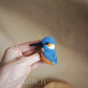 filcowana, broszka zimorodek