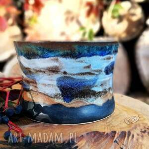 handmade ceramika ceramiczna miska na przekąski pojemnik dekoracyjny walec kamionkowa