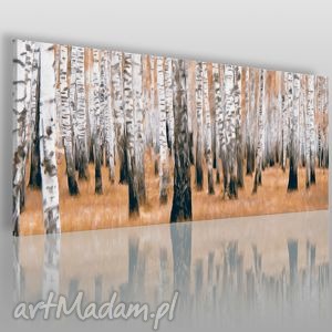 obraz na płótnie - las brzozowy - 120x50 cm - VAKU DSGN