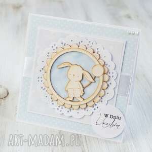 ręcznie robione scrapbooking kartki kartka na urodziny chrzest roczek