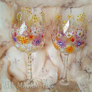 młoda para ręcznie malowany zestaw kieliszków do wina 2 szt 280 ml prezent