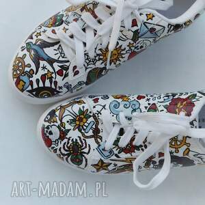 prezent świąteczny ręcznie malowane trampki sneakersy TATUAŻ RETRO
