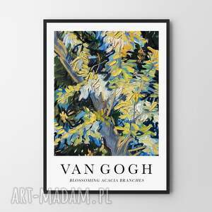 plakaty van gogh blossoming acacia branches - plakat 50x70 cm