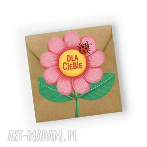 Prezent - KWIATUSZEK DLA CIEBIE, kartka urodzinowa