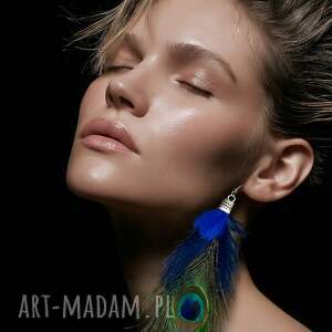 Klipsy leciutkie duże pióra, klip, folk, damska, et, boh