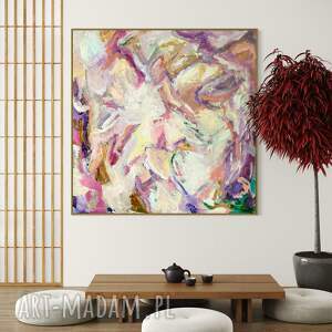 obraz 110x110 cm płótnie abstrakcja duża