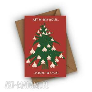 kartka świąteczna - aby w tym roku poszło cycki na święta boże