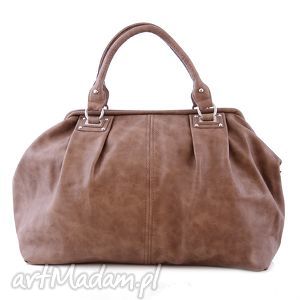 handmade torba damska, kuferek paris 10-09 taupe