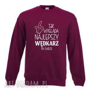 handmade świąteczne prezenty bluza z nadrukiem dla wędkarza, prezent najlepszy wędkarz