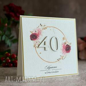 kartka na 40 urodziny z personalizacją, bh 50 elegancka, personalizowana