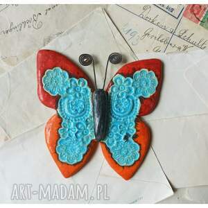 ręcznie wykonane ceramika motyl dwubarwny
