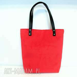 czarnaowsianka shopper bag czerwona piękna wygodna