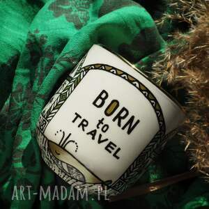 Prezent Ręcznie malowany kubek dla podróżnika i TRAVEL