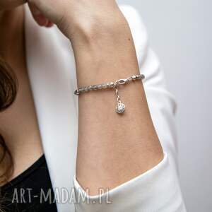 Prezent Bransoletka z kamieni labradoryt i srebro, dla kobiety