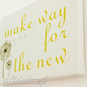 make way canvas, typography, typografia, dom prezent, mlecze