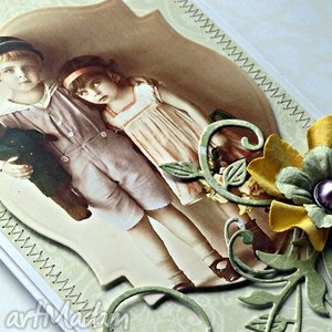 dla babci i dziadka, kartka, dziadek, retro, kolorowa scrapbooking kartki