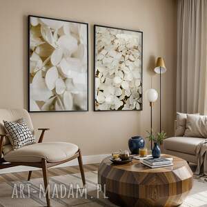 zestaw plakatów 2cz 40x50 cm hortensje set220, plakaty natura