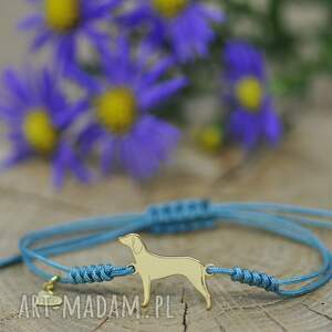 Gończy polski - bransoletka z psem, srebro pozłacane, psia moda