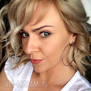 6,5 cm kolczyki srebrne koła - nowoczesne, lekkie, na prezent