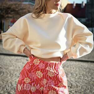 Soft Spot / kremowa bluza basic, bawełniana, oversize