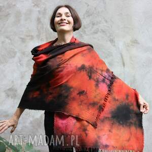 handmade szaliki szal bawełniany barwy jesieni 4