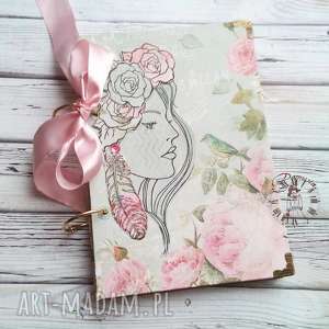 handmade stylowy notes / pamiętnik / różany zapach tego lata