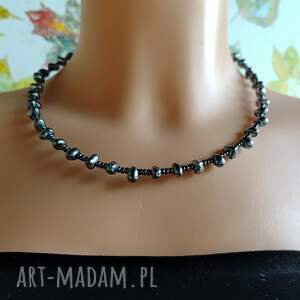 Naszyjnik Perla Szara Gnieciona Minimalizm 24.94, z perełek