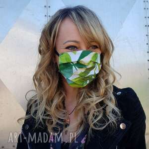maseczki maseczka uniwersalna unisex street wear ochronna maska do twarzy bawełna liście