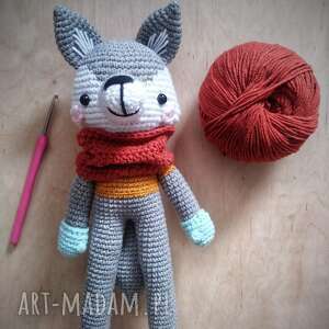 szydełkowa maskotka wilk - minimis