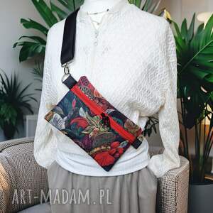 saszetka wodoodporna kwiatowy ogród NS06 02, nerka damska