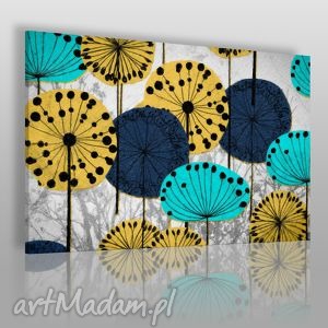 obraz na płótnie - kwiaty dmuchawce - 120x80 cm - VAKU DSGN obrazy