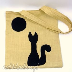 handmade art torba kociak w pełni