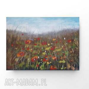 łąka - praca formatu 18/24 cm pastele, rysunek