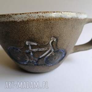 handmade ceramika kubek "rowerowe love" 1