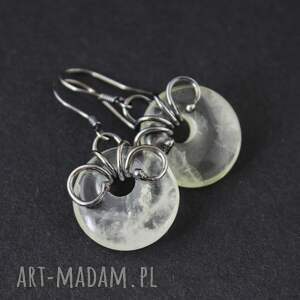 Manya - cytryn i oksydowane srebro, kolczyki - cytrynem