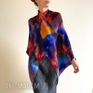 kardigan kokon z wełny merino kolorowe - Ubrania swetry