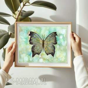 oryginalna akwarela A4 motyl sztuka, plakaty