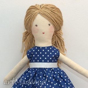 handmade lalki lisa w granatowej sukni