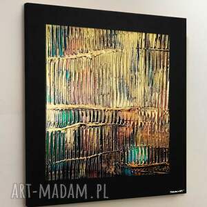 Obrazy abstrakcyjne strukturalne 120x120cm, duże