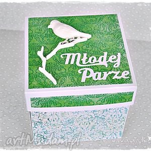 handmade scrapbooking kartki młodej parze - box personalizowany