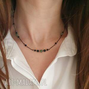 Naszyjnik z turkusem, regulowany, turkus