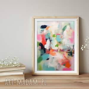 kolorowy obraz abstrakcyjny - plakat kolorowa abstrakcja 30x40cm wydruk