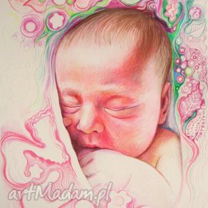 portret bobasa - Pi Art main dla dziecka