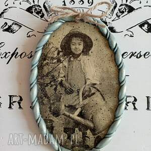 Dekoracyjny shabby chic dekoracja, farmhouse, medalion