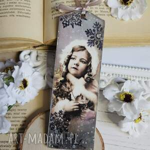 prezent Zakładka świąteczna vintage, decoupage, święta