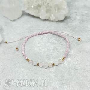 bransoletka z kwarcem różowym, kamienie naturalne talizman