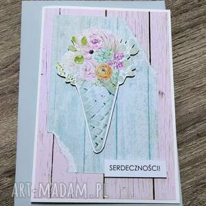 handmade scrapbooking kartki kartka dla kobiety "serdeczności"