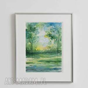 PEJZAŻ WIOSENNY 2 akwarela formatu A5