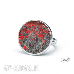 pierścionek pole makowe - Biżuteria