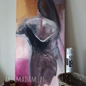 woman 120x60, obraz do salonu duże obrazy, kobieta obraz sztuce